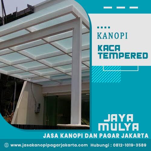 kanopi kaca tempered